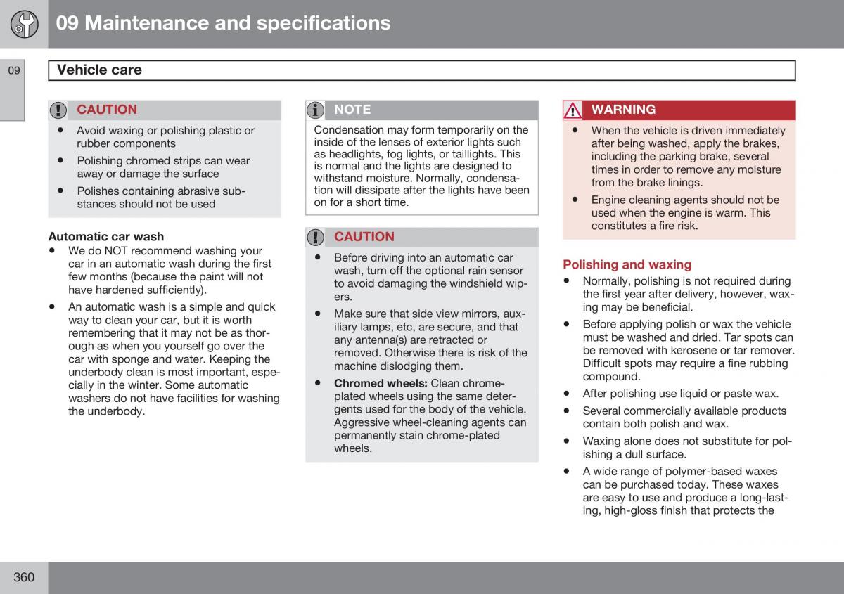 Volvo XC60 I 1 FL owners manual / page 362