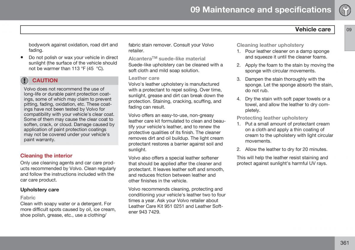 Volvo XC60 I 1 FL owners manual / page 363