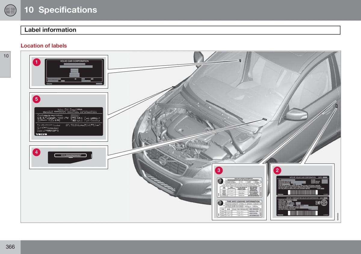 Volvo XC60 I 1 FL owners manual / page 368