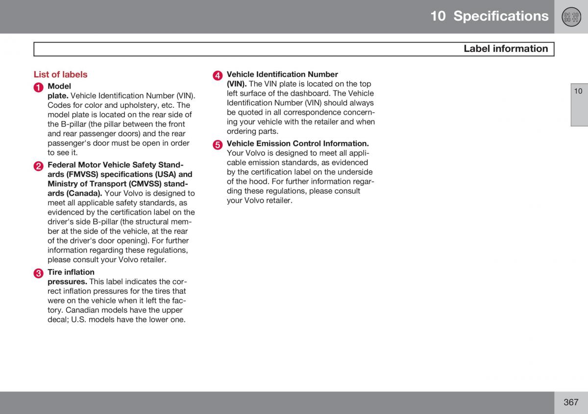 Volvo XC60 I 1 FL owners manual / page 369