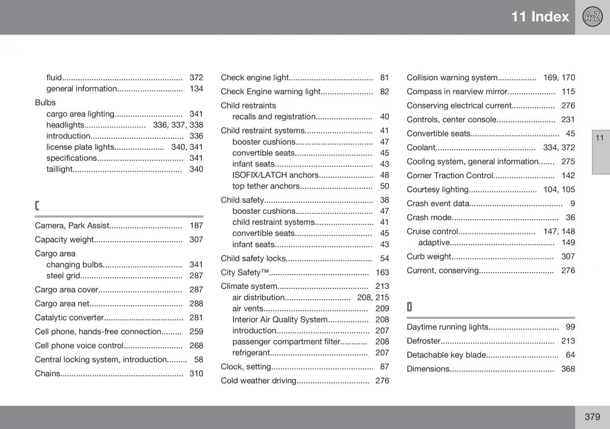 Volvo XC60 I 1 FL owners manual / page 381