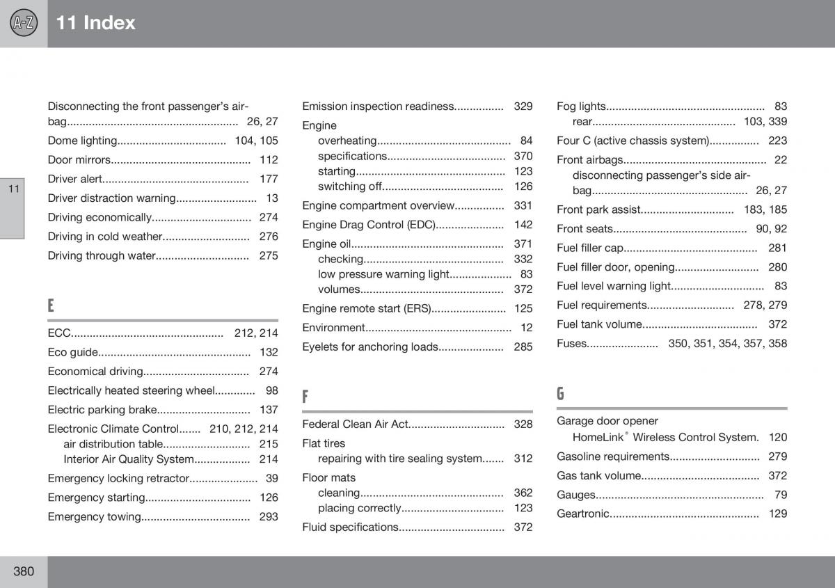 Volvo XC60 I 1 FL owners manual / page 382