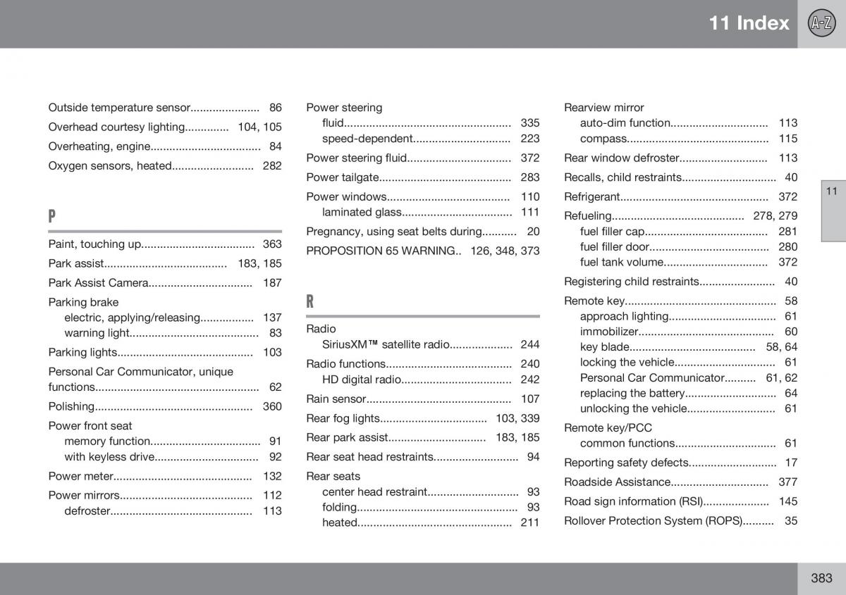 Volvo XC60 I 1 FL owners manual / page 385