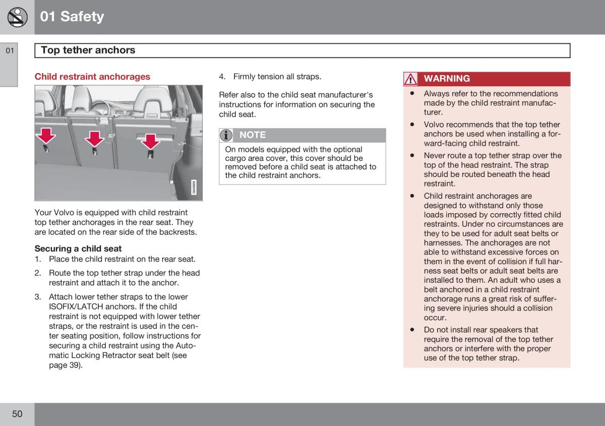 Volvo XC60 I 1 FL owners manual / page 52