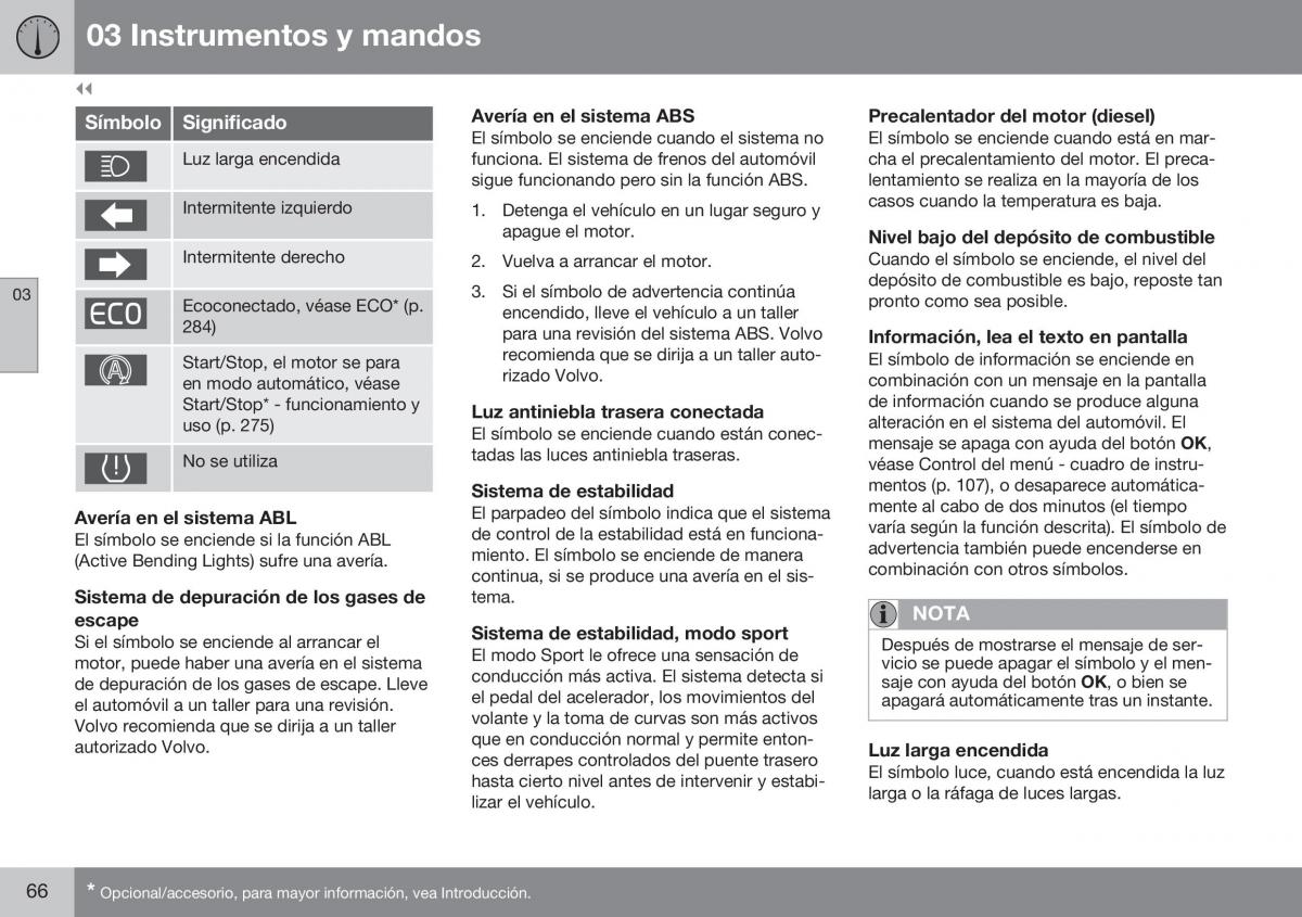 Volvo XC60 I 1 FL manual del propietario / page 68