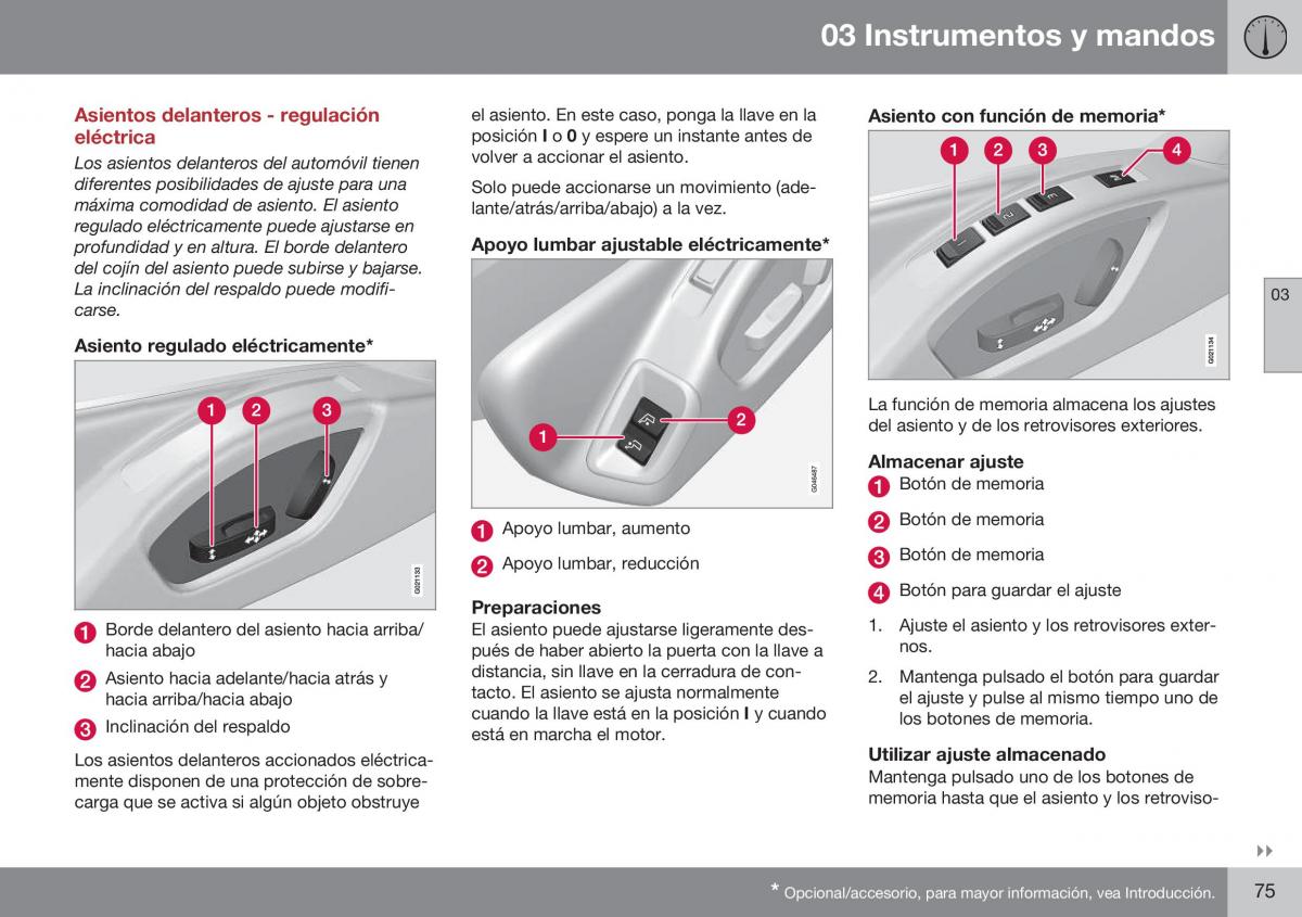 Volvo XC60 I 1 FL manual del propietario / page 77