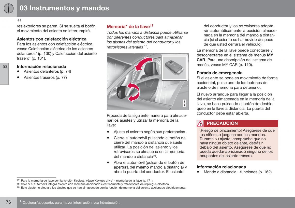 Volvo XC60 I 1 FL manual del propietario / page 78