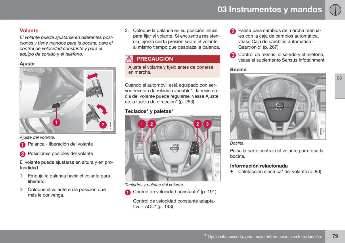 Volvo XC60 I 1 FL manual del propietario / page 81