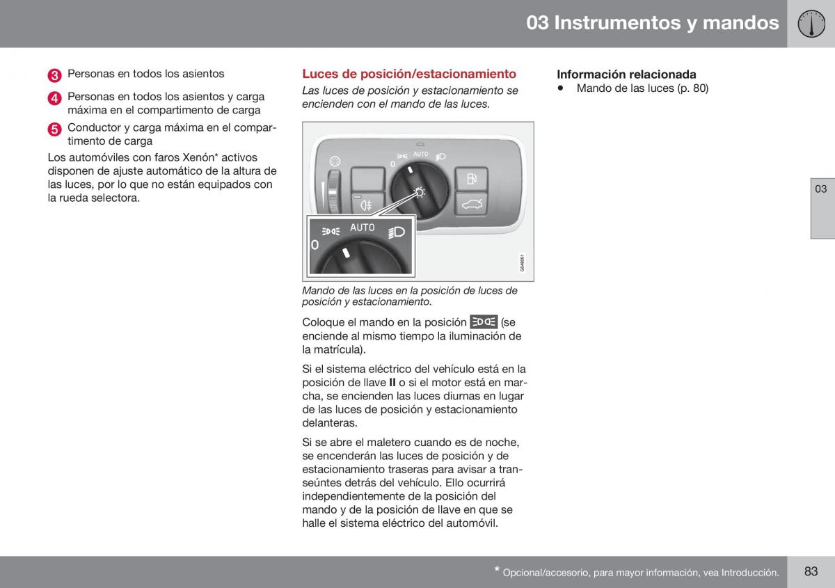 Volvo XC60 I 1 FL manual del propietario / page 85