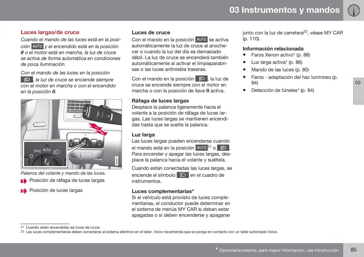 Volvo XC60 I 1 FL manual del propietario / page 87