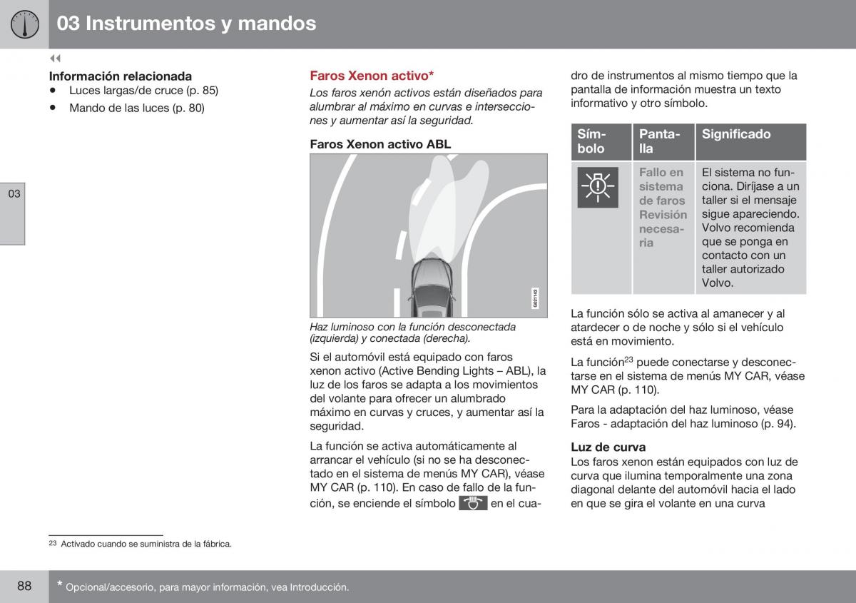 Volvo XC60 I 1 FL manual del propietario / page 90