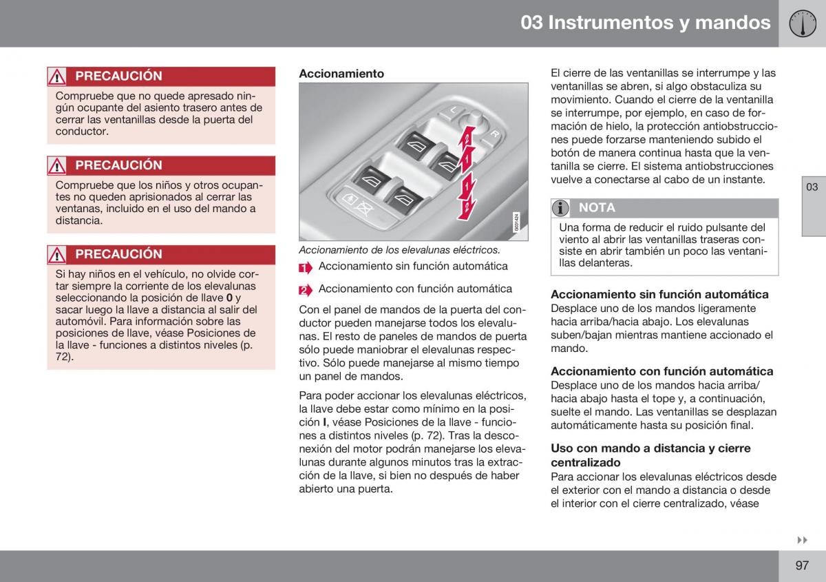 Volvo XC60 I 1 FL manual del propietario / page 99