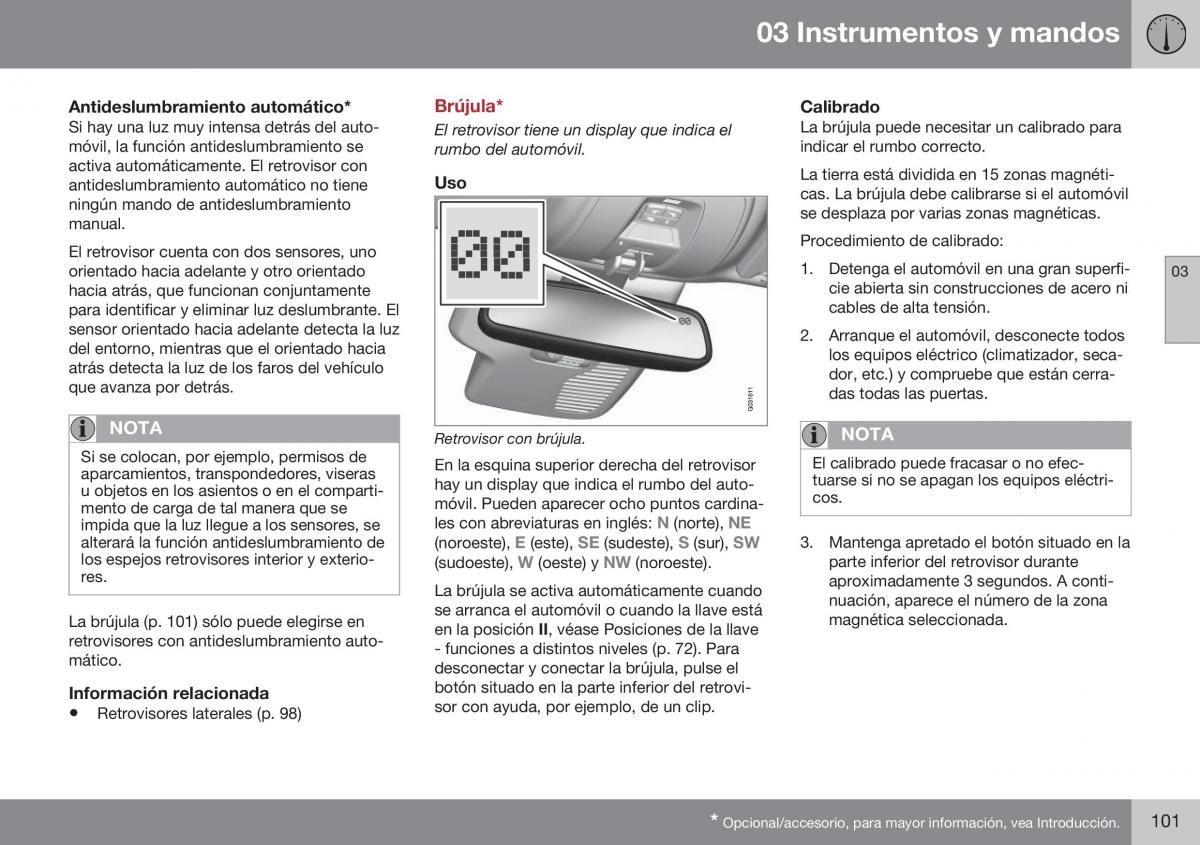 Volvo XC60 I 1 FL manual del propietario / page 103