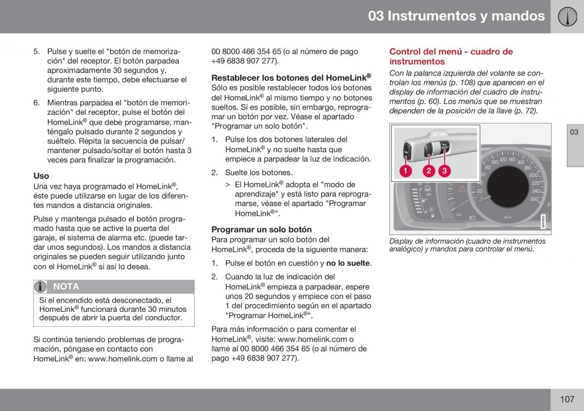 Volvo XC60 I 1 FL manual del propietario / page 109