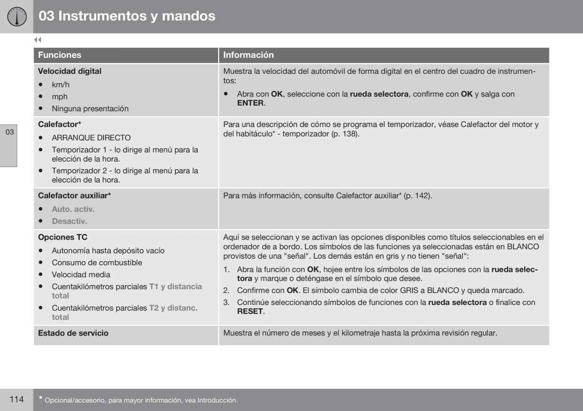 Volvo XC60 I 1 FL manual del propietario / page 116