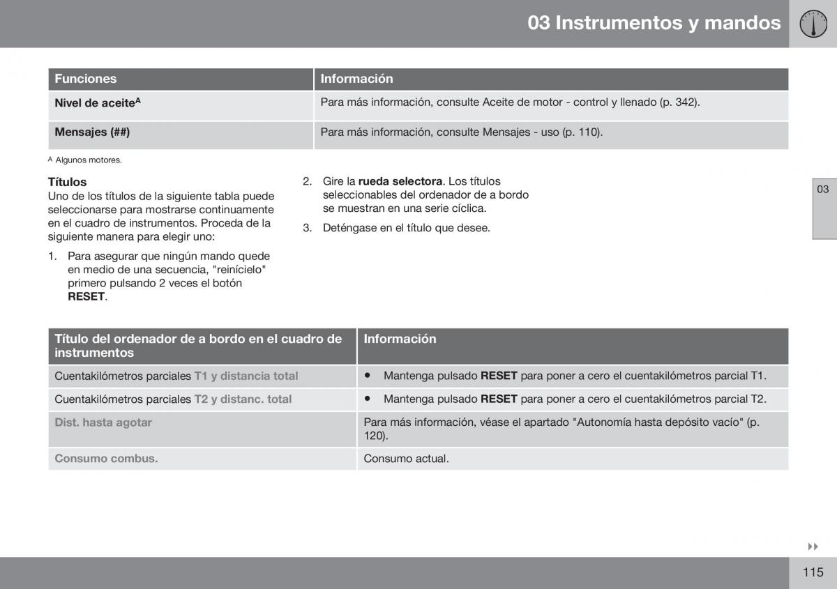 Volvo XC60 I 1 FL manual del propietario / page 117