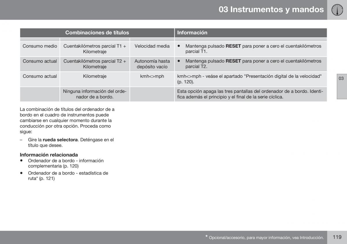 Volvo XC60 I 1 FL manual del propietario / page 121