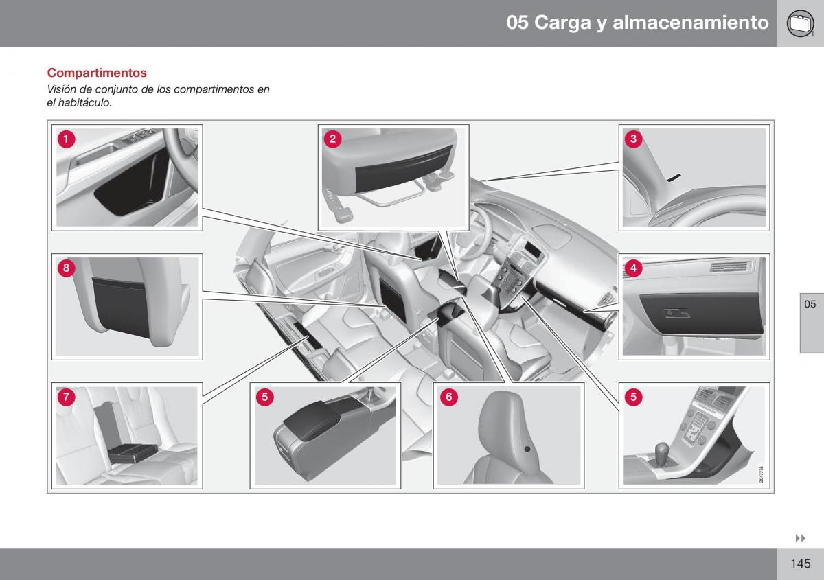 Volvo XC60 I 1 FL manual del propietario / page 147