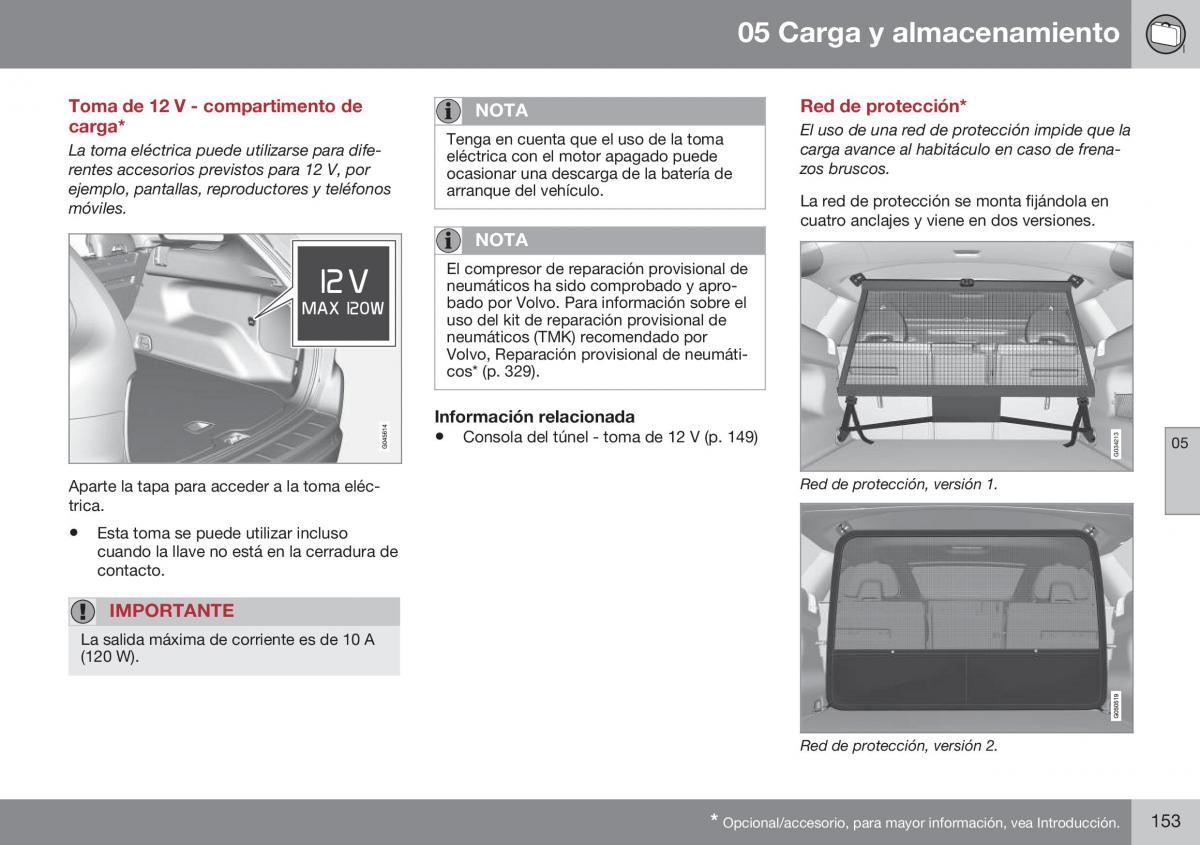 Volvo XC60 I 1 FL manual del propietario / page 155