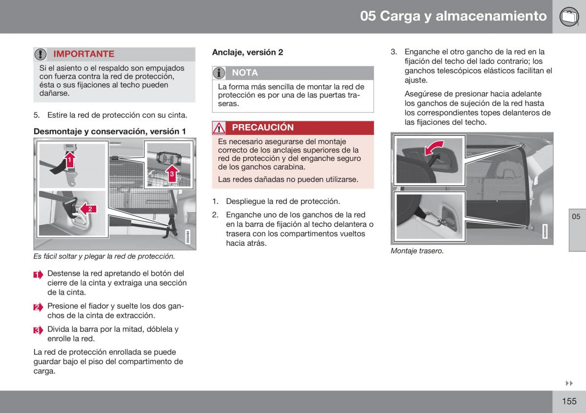 Volvo XC60 I 1 FL manual del propietario / page 157