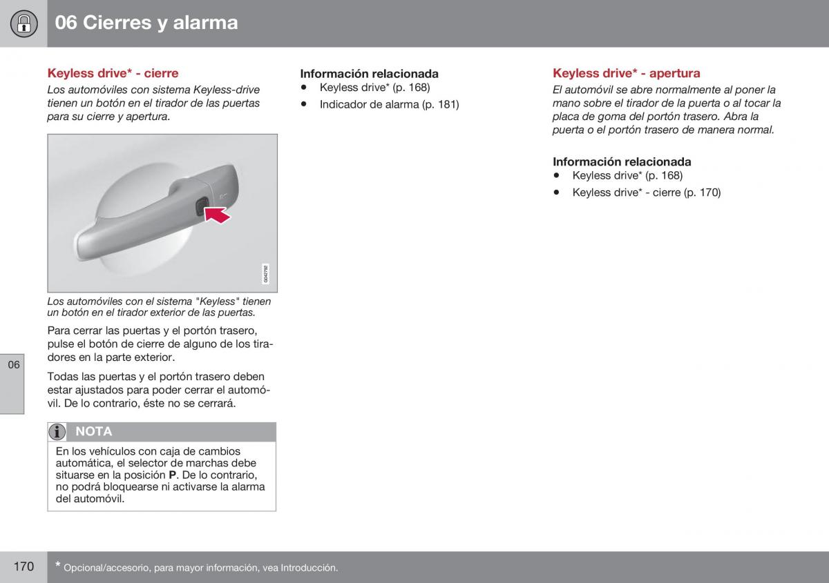 Volvo XC60 I 1 FL manual del propietario / page 172