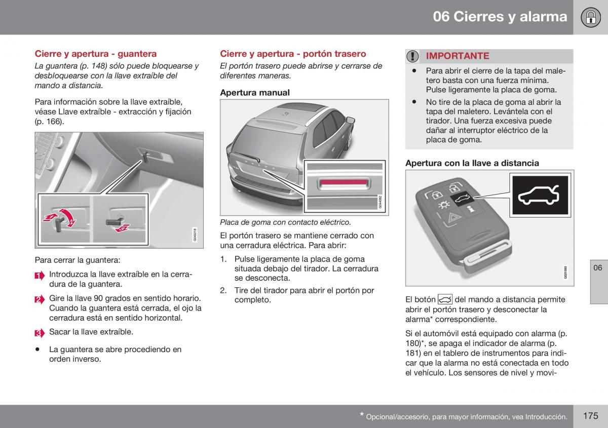 Volvo XC60 I 1 FL manual del propietario / page 177