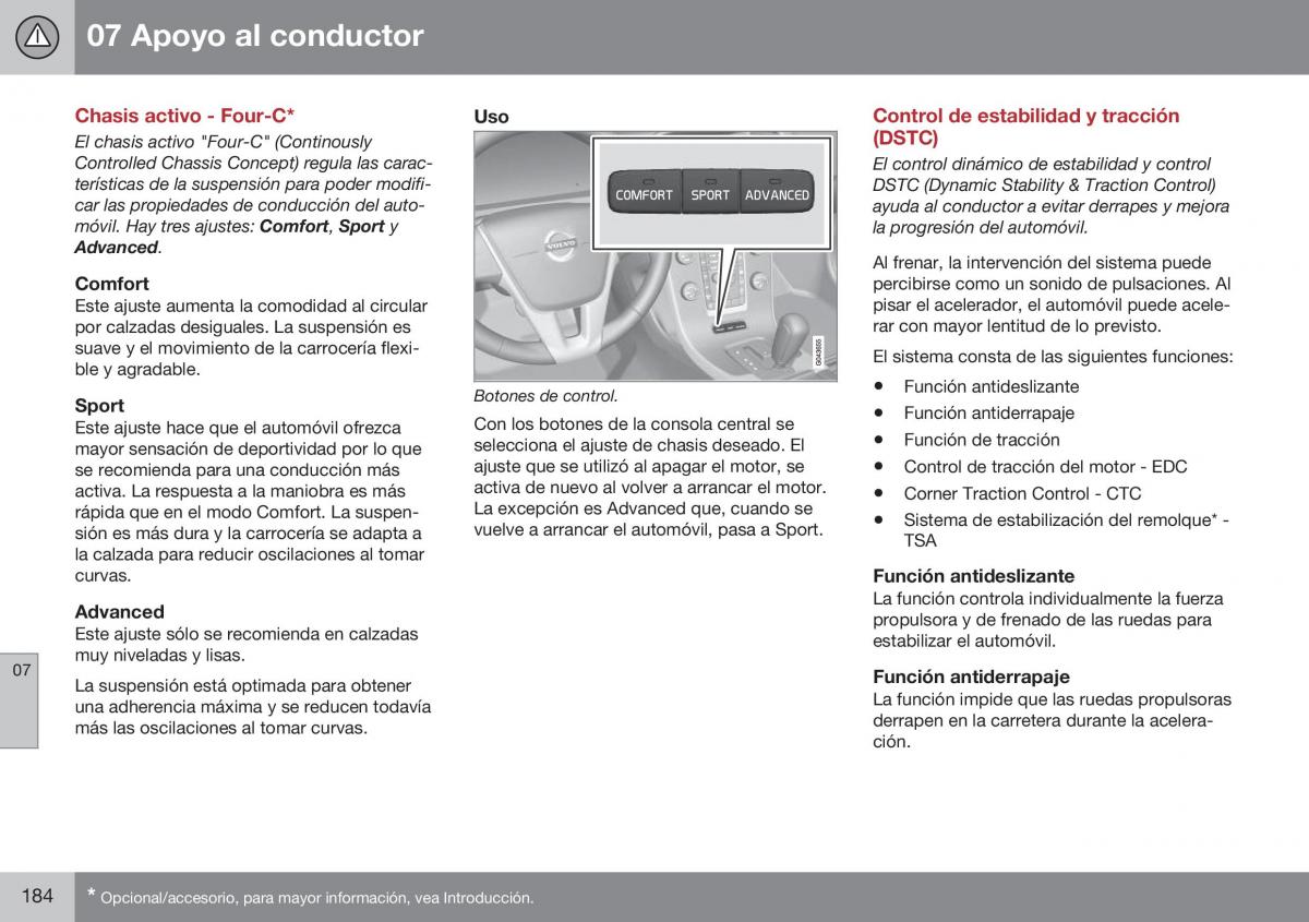 Volvo XC60 I 1 FL manual del propietario / page 186