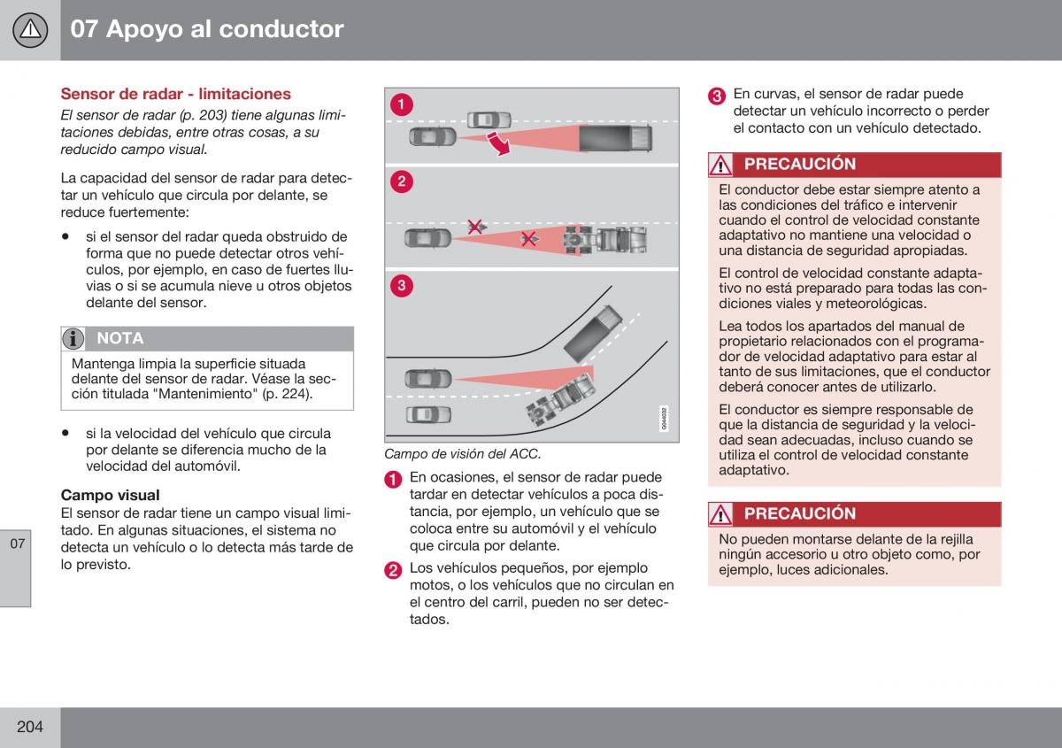 Volvo XC60 I 1 FL manual del propietario / page 206