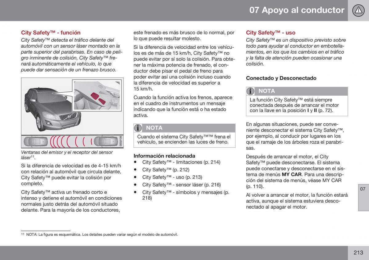 Volvo XC60 I 1 FL manual del propietario / page 215