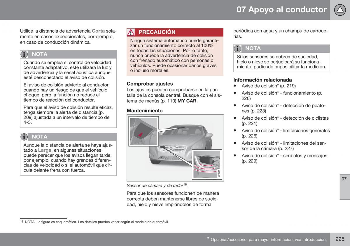 Volvo XC60 I 1 FL manual del propietario / page 227