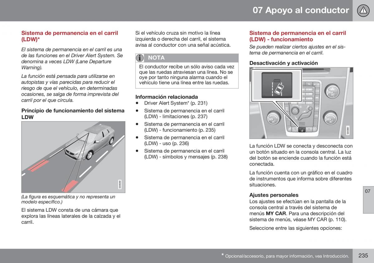 Volvo XC60 I 1 FL manual del propietario / page 237