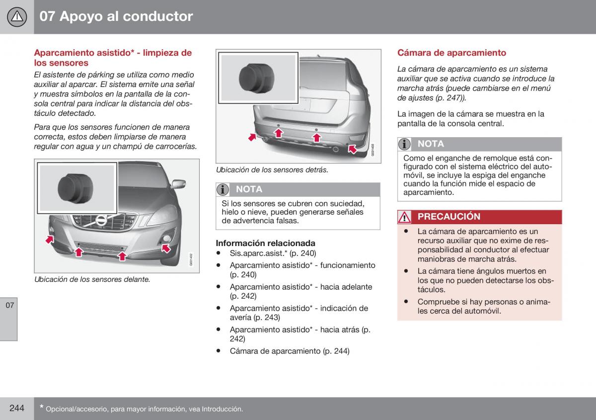 Volvo XC60 I 1 FL manual del propietario / page 246