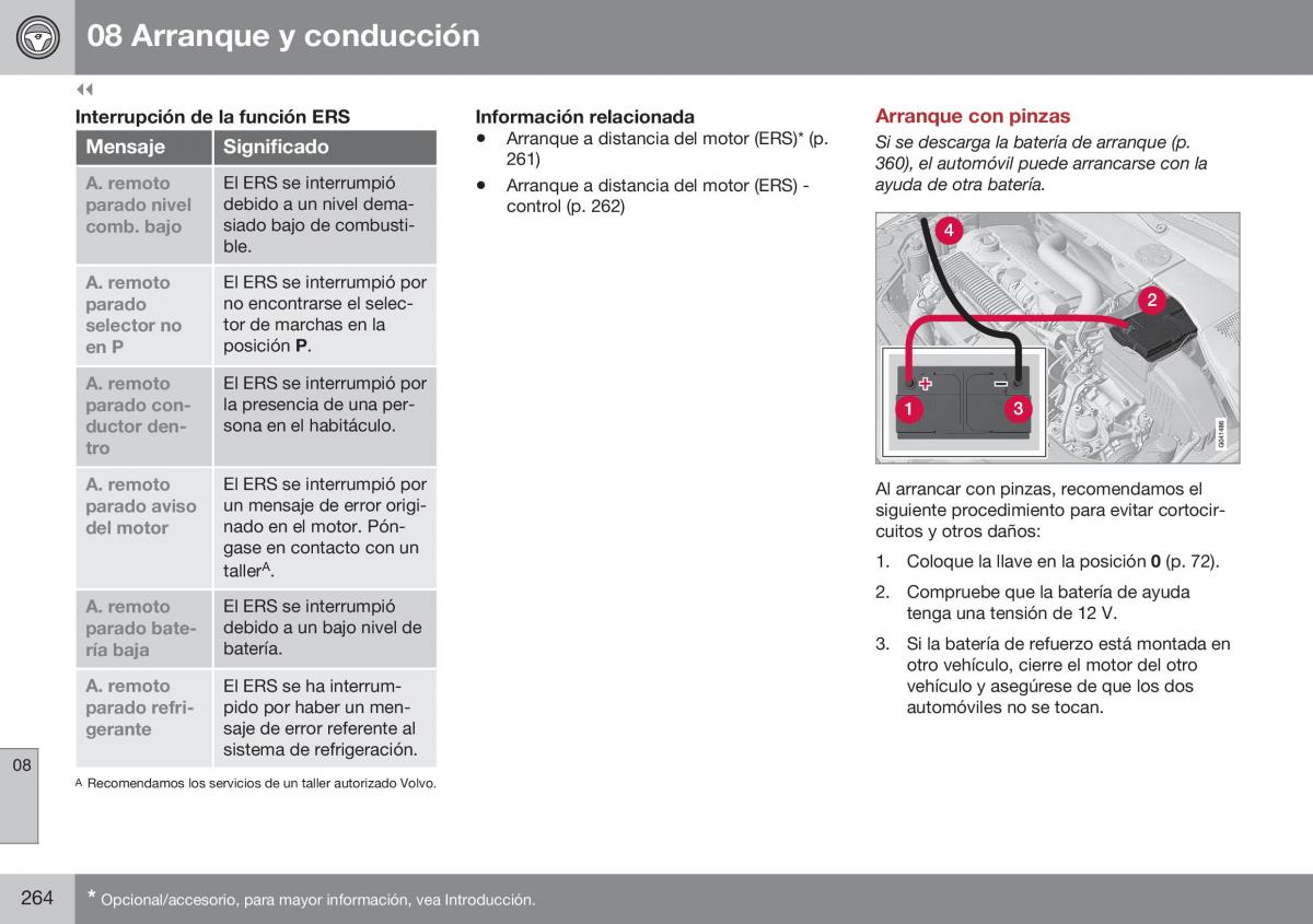 Volvo XC60 I 1 FL manual del propietario / page 266