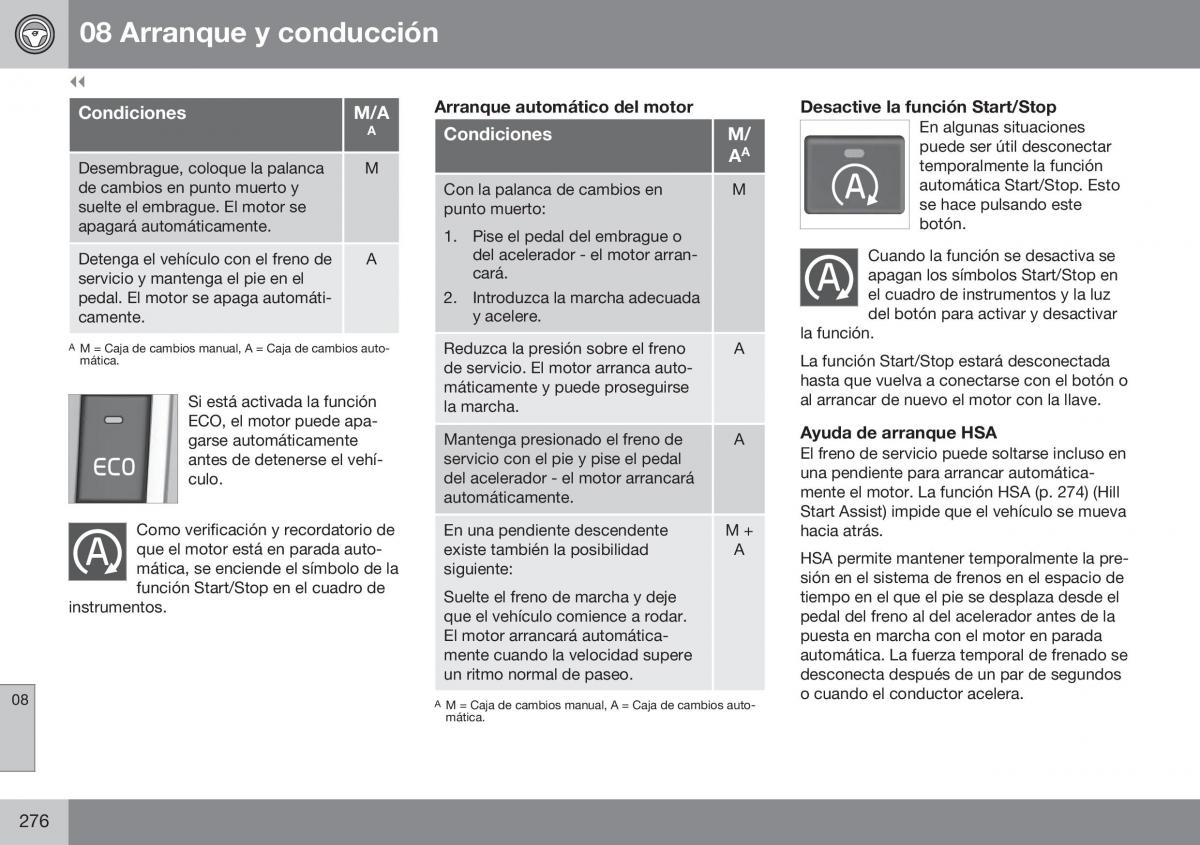 Volvo XC60 I 1 FL manual del propietario / page 278