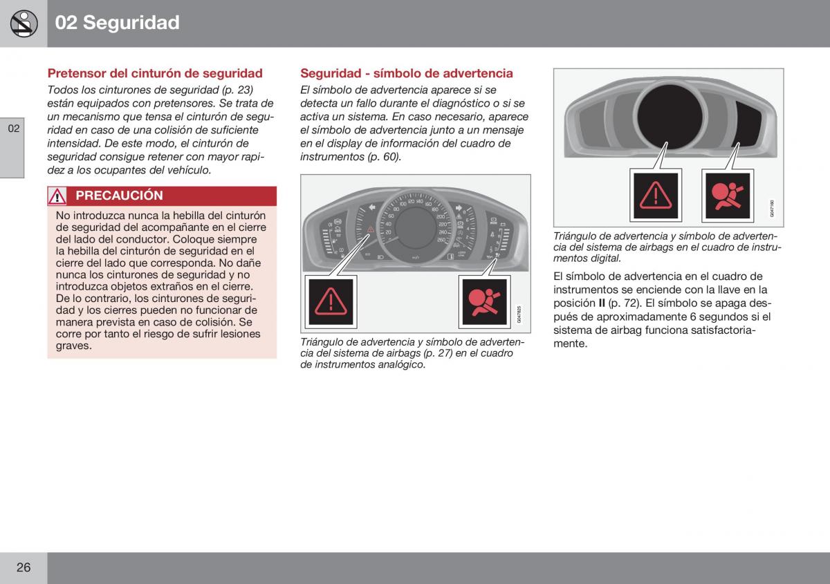 Volvo XC60 I 1 FL manual del propietario / page 28