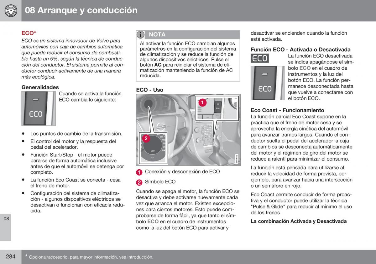 Volvo XC60 I 1 FL manual del propietario / page 286