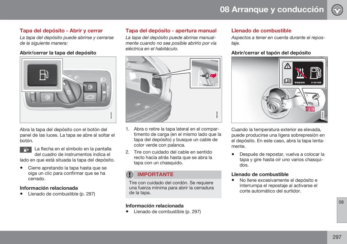 Volvo XC60 I 1 FL manual del propietario / page 299