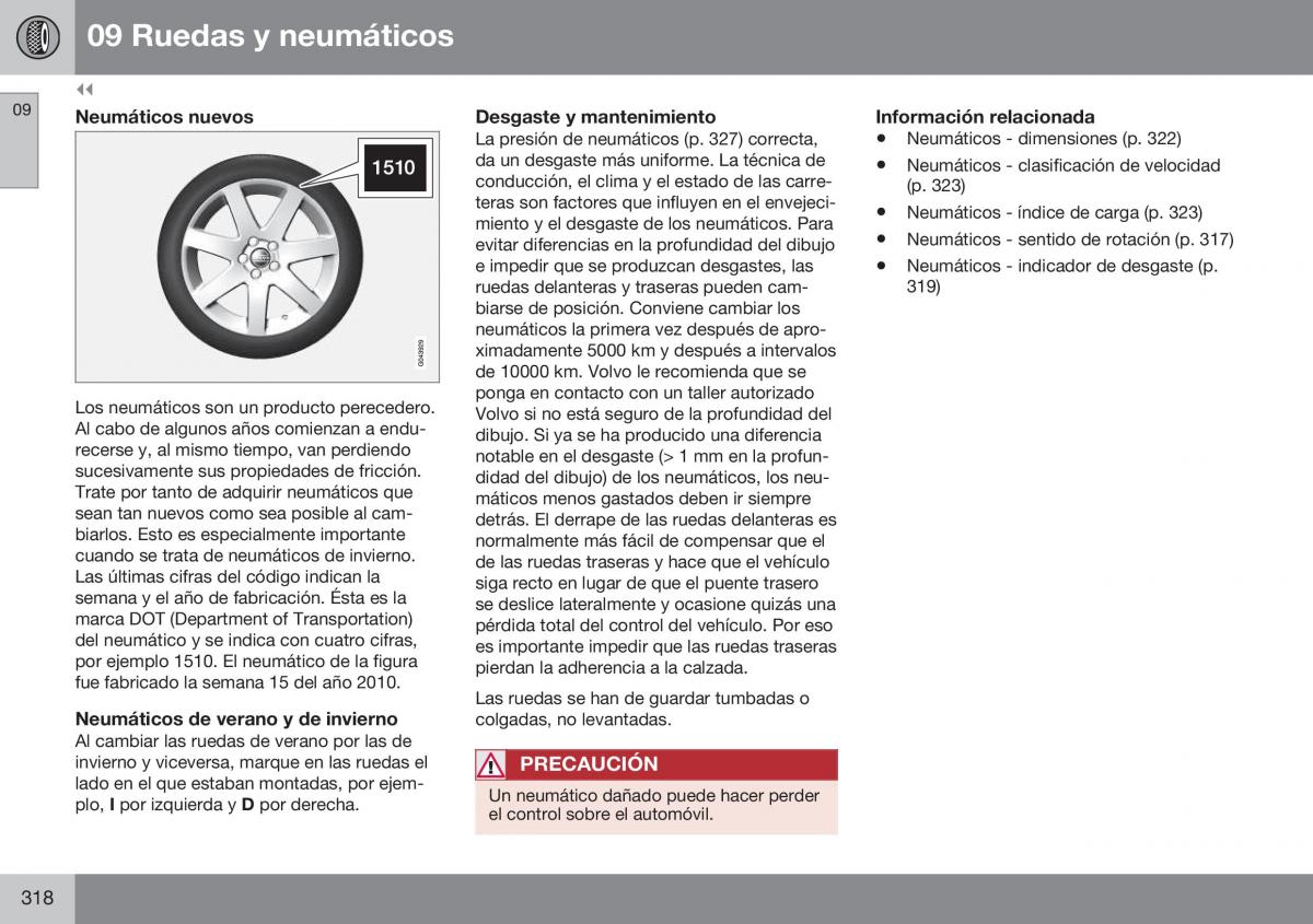 Volvo XC60 I 1 FL manual del propietario / page 320