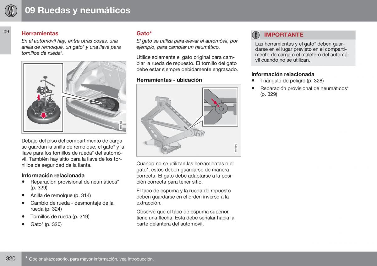 Volvo XC60 I 1 FL manual del propietario / page 322