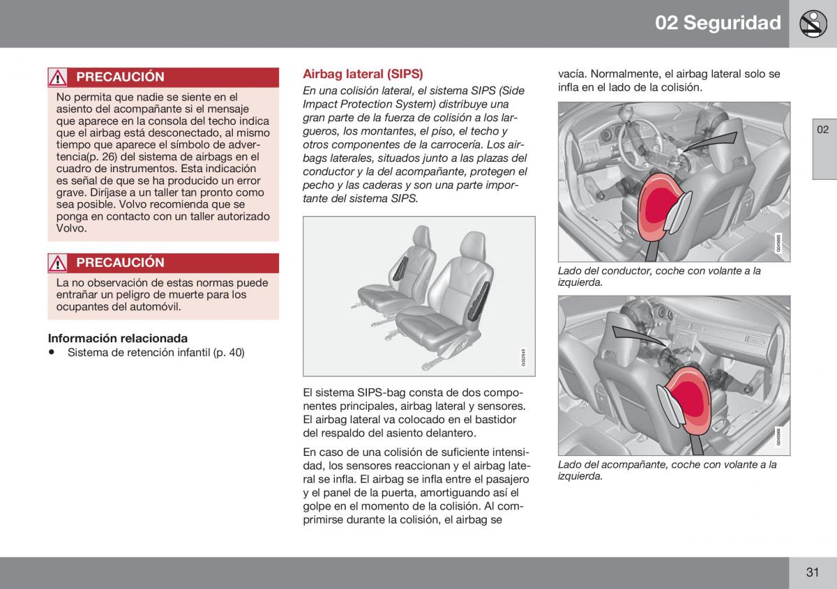 Volvo XC60 I 1 FL manual del propietario / page 33