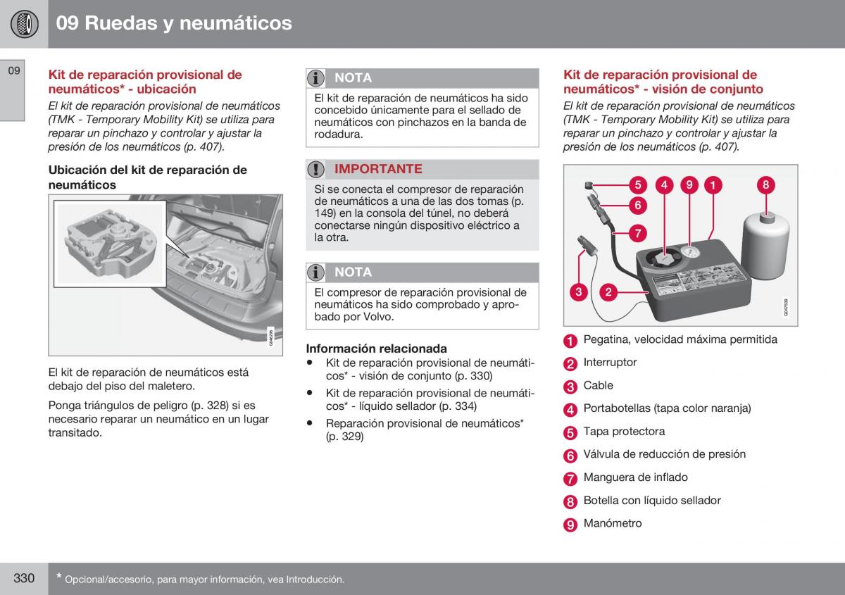 Volvo XC60 I 1 FL manual del propietario / page 332