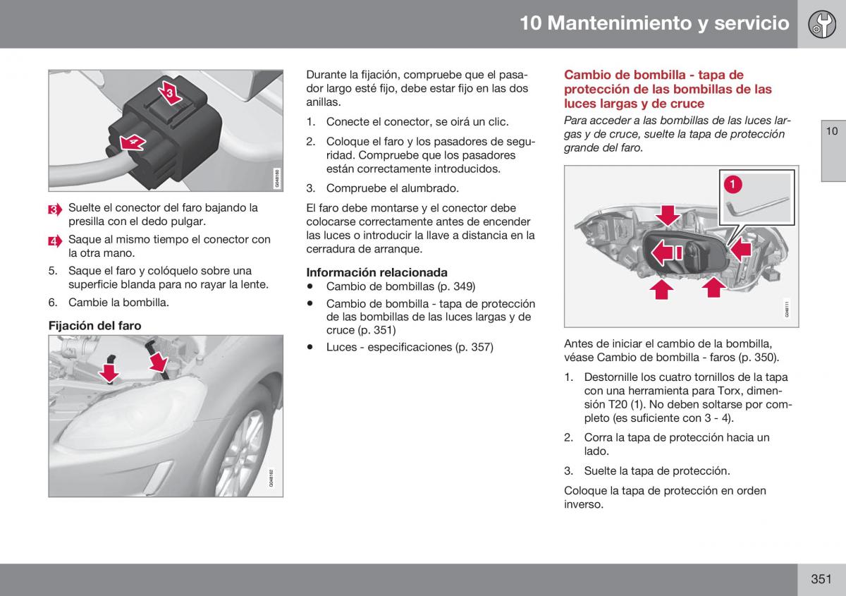 Volvo XC60 I 1 FL manual del propietario / page 353