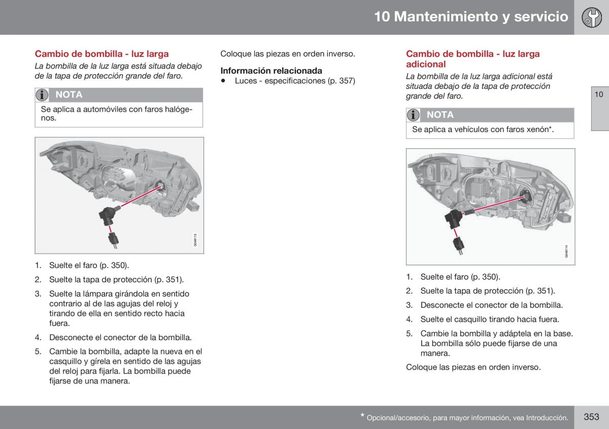 Volvo XC60 I 1 FL manual del propietario / page 355