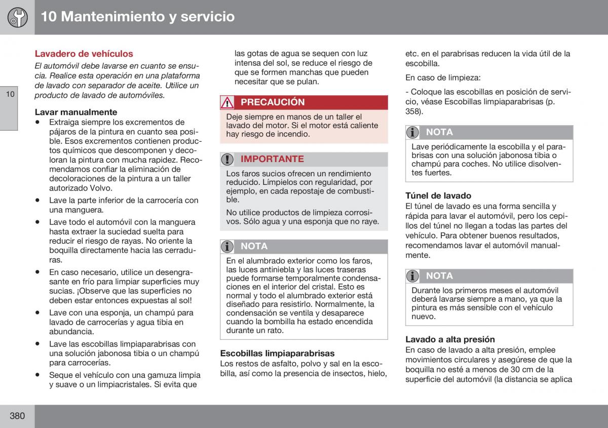 Volvo XC60 I 1 FL manual del propietario / page 382