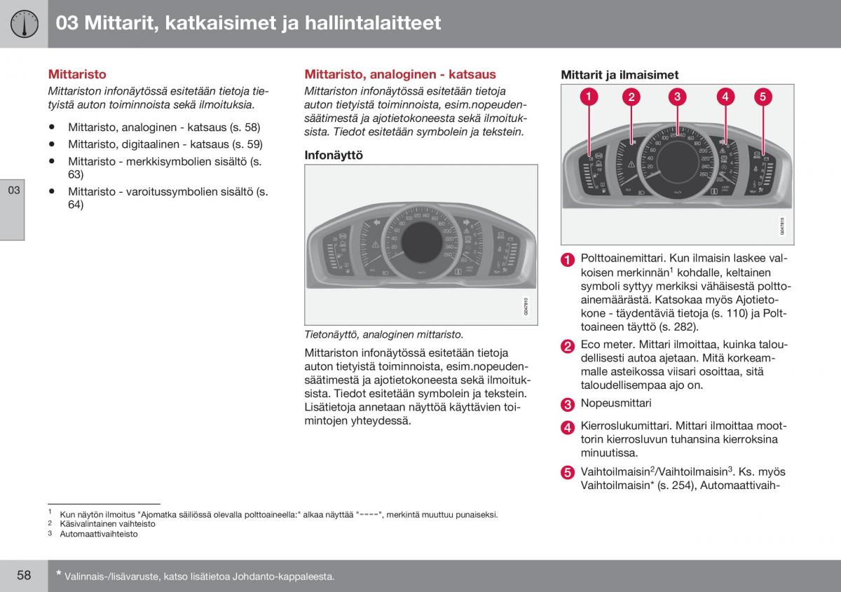 Volvo XC60 I 1 FL omistajan kasikirja / page 60