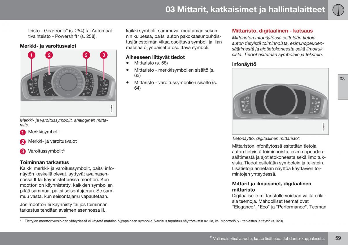 Volvo XC60 I 1 FL omistajan kasikirja / page 61