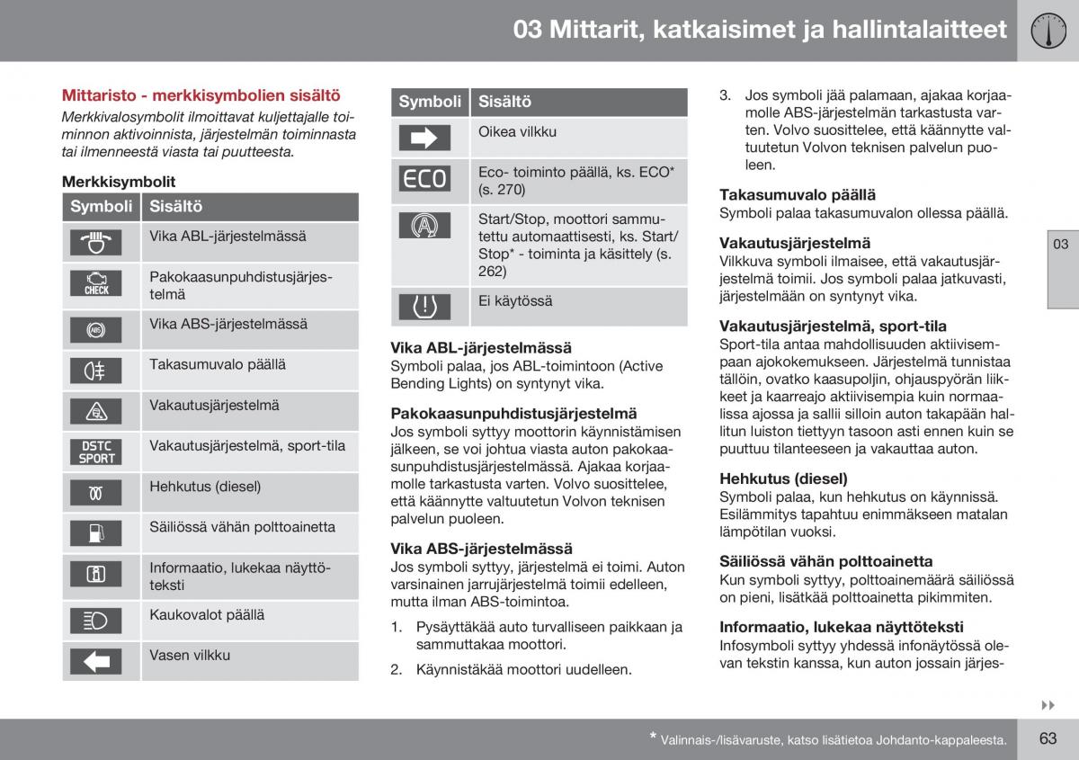 Volvo XC60 I 1 FL omistajan kasikirja / page 65