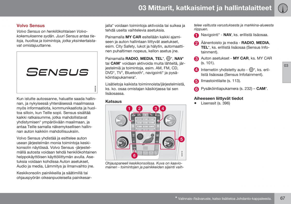 Volvo XC60 I 1 FL omistajan kasikirja / page 69