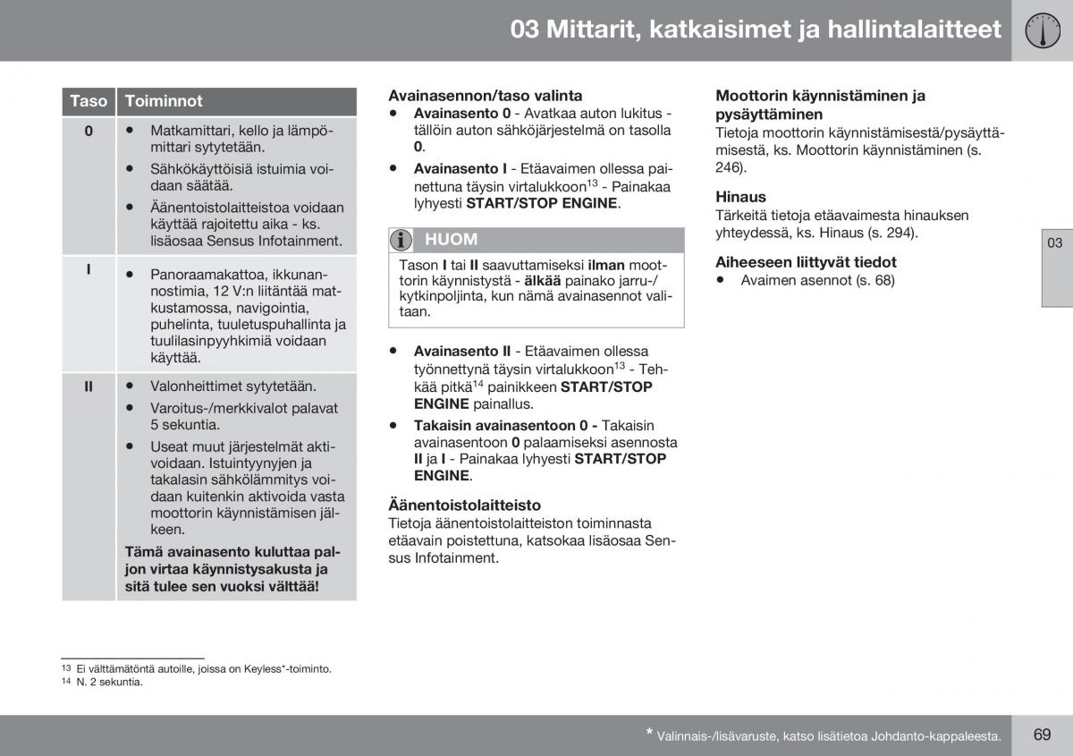 Volvo XC60 I 1 FL omistajan kasikirja / page 71