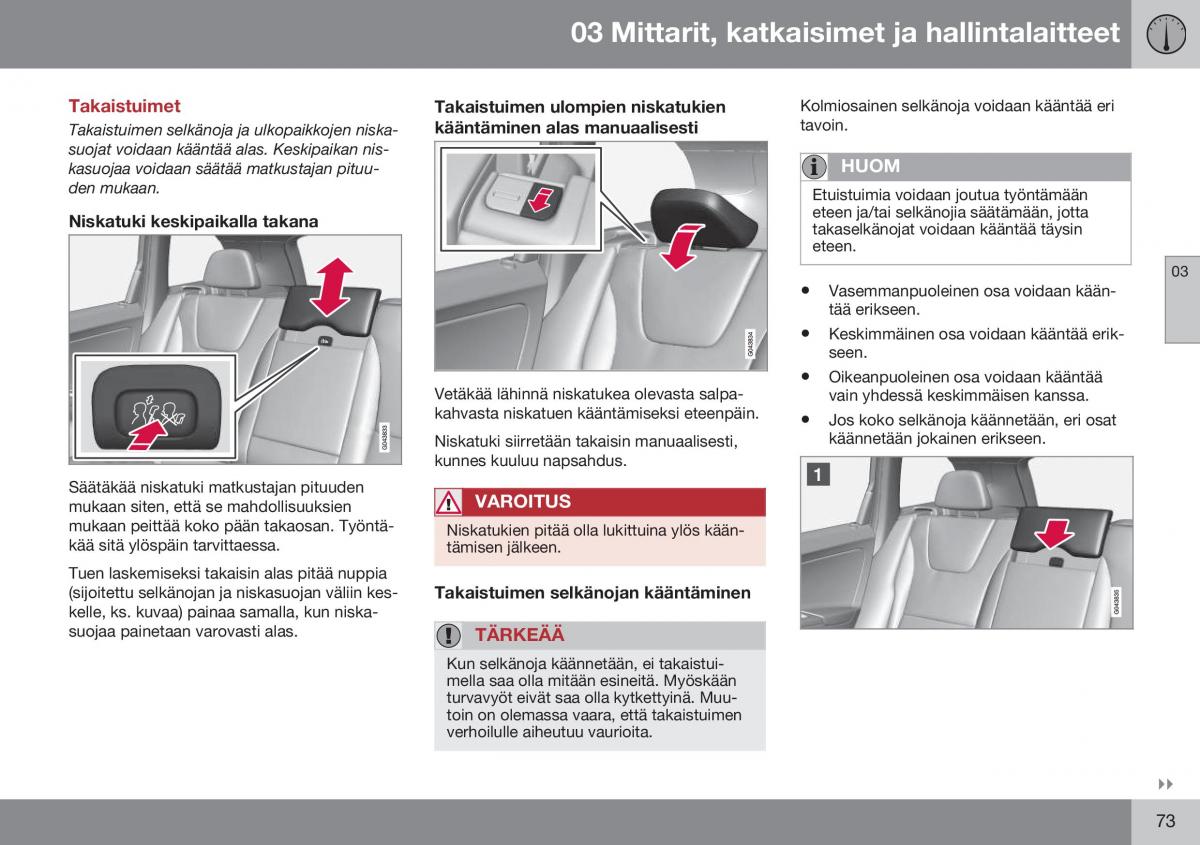 Volvo XC60 I 1 FL omistajan kasikirja / page 75